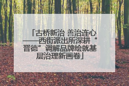 古桥新治 善治连心——西街派出所深耕“晋德”调解品牌绘就基层治理新画卷