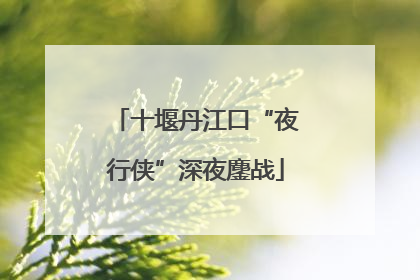 十堰丹江口“夜行侠”深夜鏖战