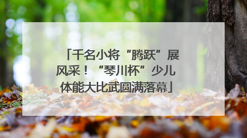千名小将“腾跃”展风采！“琴川杯”少儿体能大比武圆满落幕