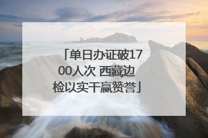 单日办证破1700人次 西藏边检以实干赢赞誉