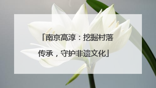 南京高淳：挖掘村落传承，守护非遗文化