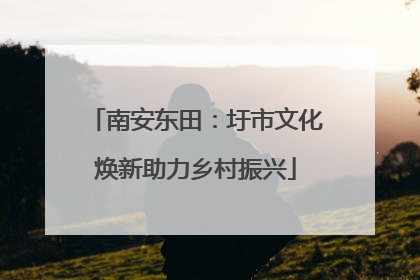 南安东田：圩市文化焕新助力乡村振兴