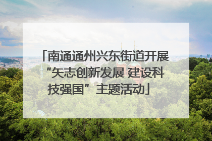 南通通州兴东街道开展“矢志创新发展 建设科技强国”主题活动