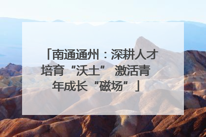 南通通州：深耕人才培育“沃土” 激活青年成长“磁场”