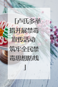 卢氏多举措开展禁毒宣传活动 筑牢全民禁毒思想防线