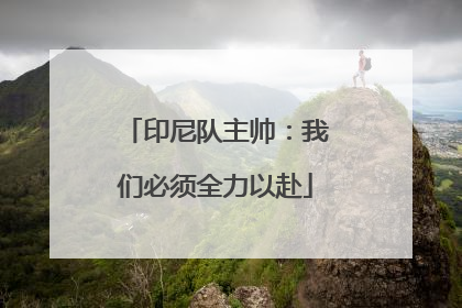 印尼队主帅：我们必须全力以赴