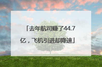 去年航司赚了44.7亿，飞机引进却降速