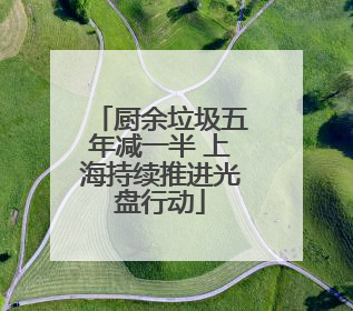 厨余垃圾五年减一半 上海持续推进光盘行动