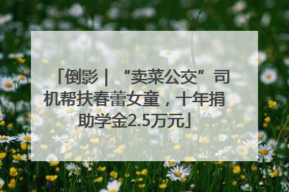 倒影｜“卖菜公交”司机帮扶春蕾女童，十年捐助学金2.5万元