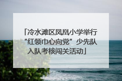 冷水滩区凤凰小学举行“红领巾心向党”少先队入队考核闯关活动