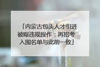 内蒙古包头人才引进被曝违规操作：再招考入围名单与此前一致