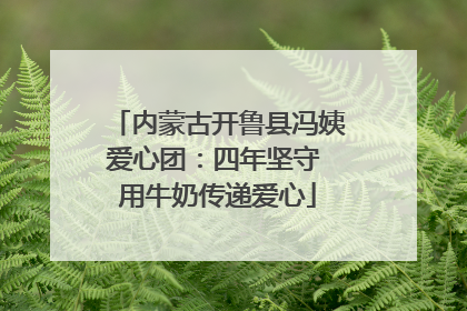 内蒙古开鲁县冯姨爱心团：四年坚守 用牛奶传递爱心