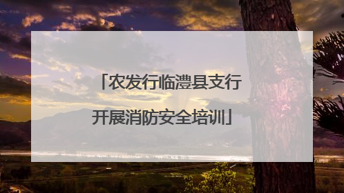 农发行临澧县支行开展消防安全培训