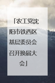 农工党沈阳市铁西区基层委员会召开换届大会