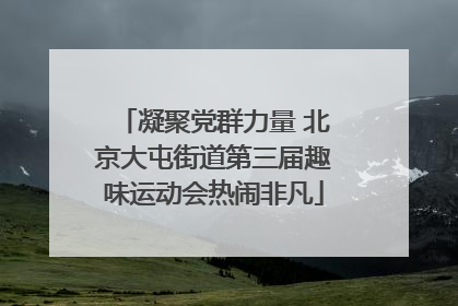 凝聚党群力量 北京大屯街道第三届趣味运动会热闹非凡