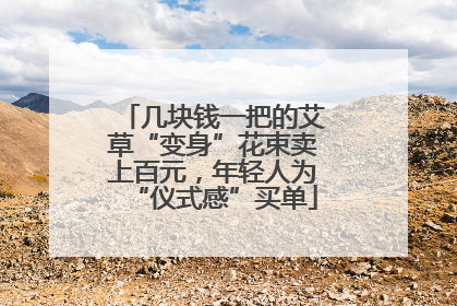 几块钱一把的艾草“变身”花束卖上百元，年轻人为“仪式感”买单