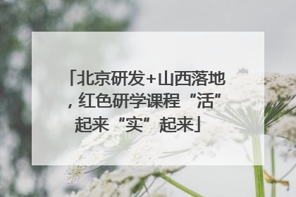 北京研发+山西落地，红色研学课程“活”起来“实”起来