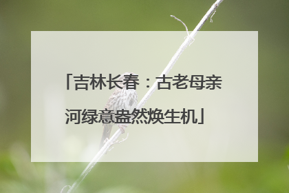 吉林长春：古老母亲河绿意盎然焕生机