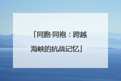 同胞·同袍：跨越海峡的抗战记忆