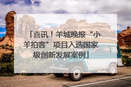 喜讯！羊城晚报“小羊拍客”项目入选国家级创新发展案例