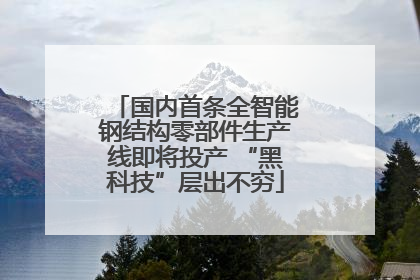 国内首条全智能钢结构零部件生产线即将投产 “黑科技”层出不穷
