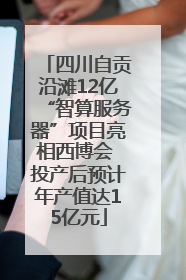 四川自贡沿滩12亿“智算服务器”项目亮相西博会 投产后预计年产值达15亿元
