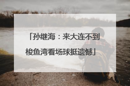 孙继海：来大连不到梭鱼湾看场球挺遗憾