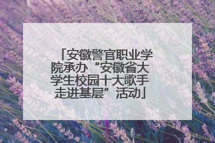 安徽警官职业学院承办“安徽省大学生校园十大歌手走进基层”活动