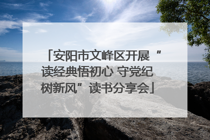 安阳市文峰区开展“读经典悟初心 守党纪树新风”读书分享会