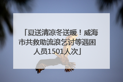 夏送清凉冬送暖！威海市共救助流浪乞讨等遇困人员1501人次