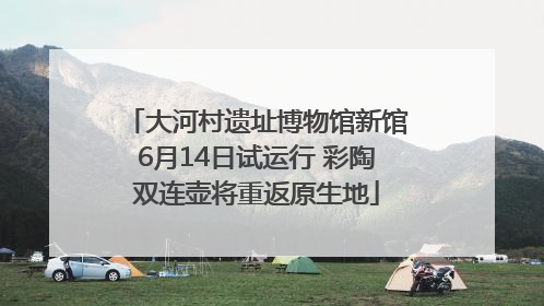 大河村遗址博物馆新馆6月14日试运行 彩陶双连壶将重返原生地