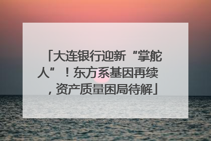 大连银行迎新“掌舵人”！东方系基因再续，资产质量困局待解