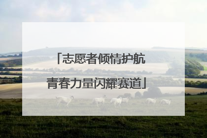志愿者倾情护航 青春力量闪耀赛道