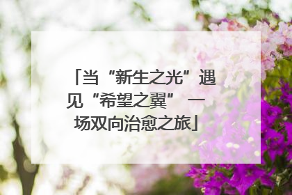 当“新生之光”遇见“希望之翼” 一场双向治愈之旅
