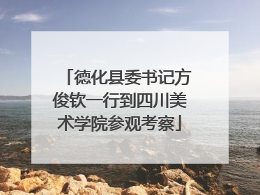 德化县委书记方俊钦一行到四川美术学院参观考察