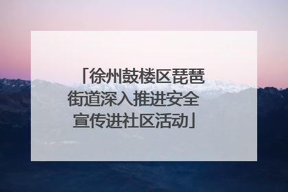 徐州鼓楼区琵琶街道深入推进安全宣传进社区活动