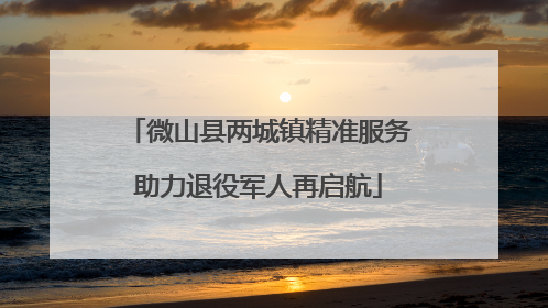 微山县两城镇精准服务助力退役军人再启航