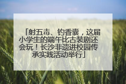 射五毒、钓香囊，这届小学生的端午比古装剧还会玩！长沙非遗进校园传承实践活动举行
