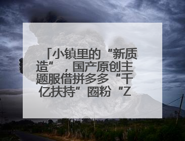 小镇里的“新质造”，国产原创主题服借拼多多“千亿扶持”圈粉“Z世代”