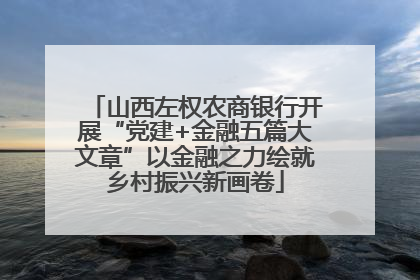 山西左权农商银行开展“党建+金融五篇大文章”以金融之力绘就乡村振兴新画卷
