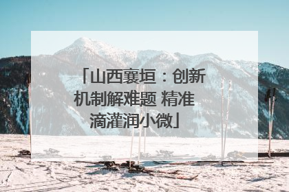 山西襄垣：创新机制解难题 精准滴灌润小微