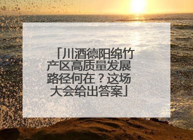 川酒德阳绵竹产区高质量发展路径何在？这场大会给出答案