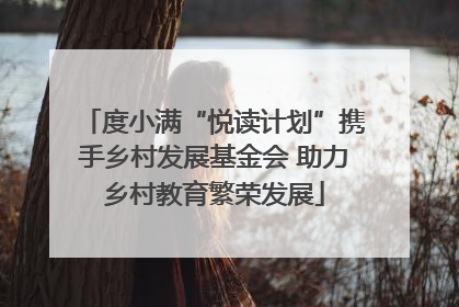 度小满“悦读计划”携手乡村发展基金会 助力乡村教育繁荣发展