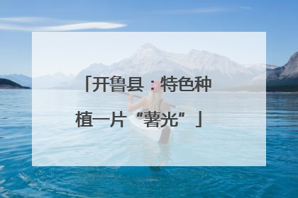 开鲁县：特色种植一片“薯光”