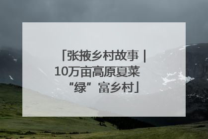 张掖乡村故事｜10万亩高原夏菜“绿”富乡村
