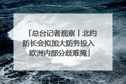 总台记者观察丨北约防长会拟加大防务投入 欧洲内部分歧难掩