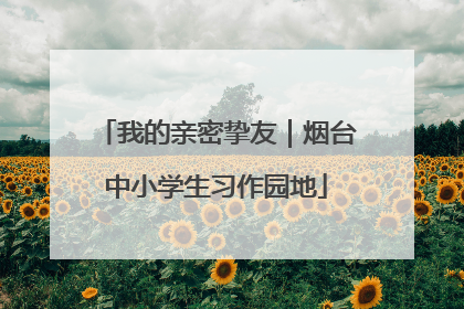 我的亲密挚友｜烟台中小学生习作园地