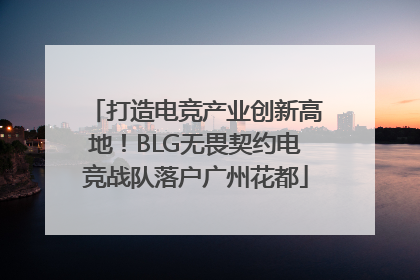 打造电竞产业创新高地！BLG无畏契约电竞战队落户广州花都