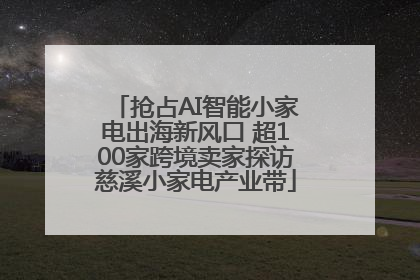 抢占AI智能小家电出海新风口 超100家跨境卖家探访慈溪小家电产业带