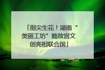 指尖生花！湖南“美丽工坊”随故宫文创亮相联合国
